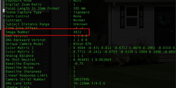 D70 Image Count