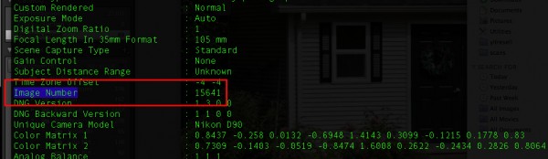 D90 Image Count