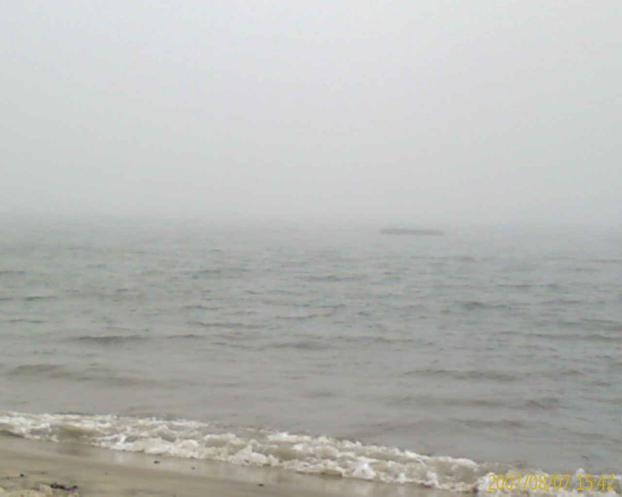 A foggy day at the beach